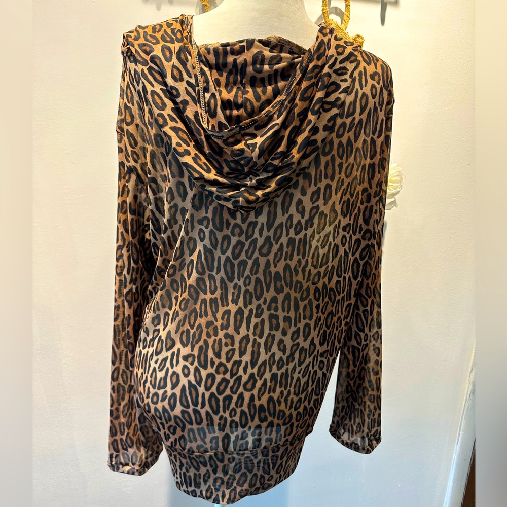 Womens Swiminista Christian Lacroix Leopard Swim Hoodie